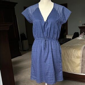 J. Crew Navy Dress with White Dots